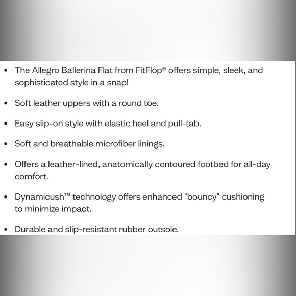 Fitflop Black Leather Allegro Ballerina Flat Size 5 - Picture 12 of 13